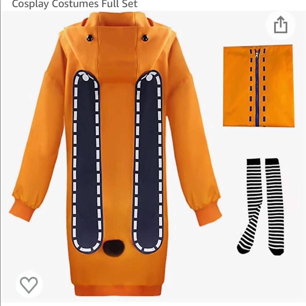 Runa kakagurui Cosplay Anime Kawaii Bunny Orange Blk White